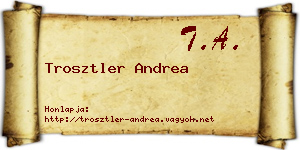 Trosztler Andrea névjegykártya