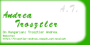 andrea trosztler business card